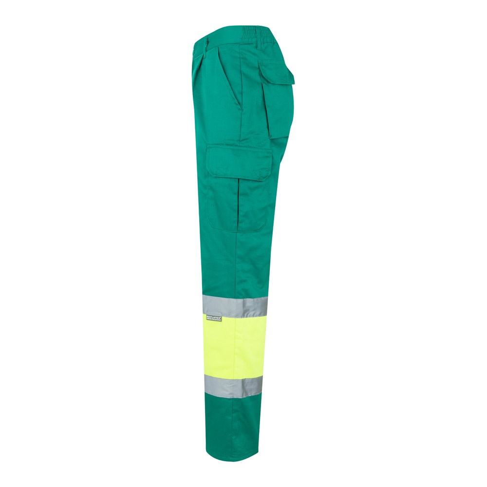 VL ATHENA. Pantalón de sarga bicolor (210 g/m²), forrado, multibolsillos, en algodón (20 %) y poliéster (80 %)