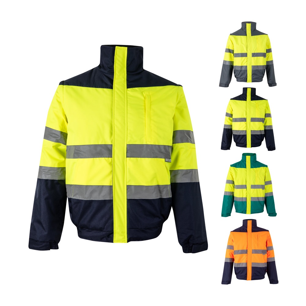 VL JUPITER LARGE. Chaqueta acolchada bicolor (180g/m²) en poliéster (100%), con revestimiento de PU