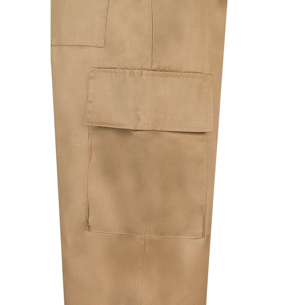 VL AINE. Pantalón multibolsillos de sarga (190g/m²), en algodón (20%) y poliéster (80%)