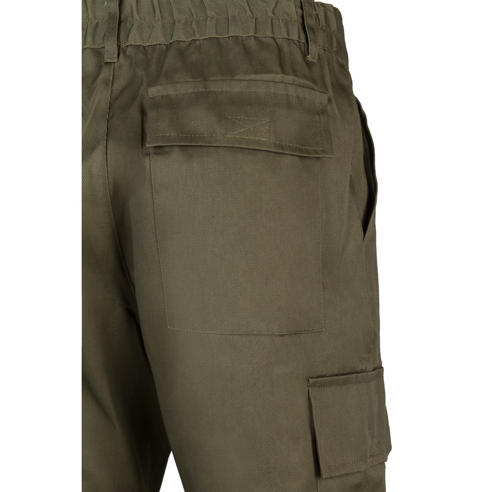 VL AINE. Pantalón multibolsillos de sarga (190g/m²), en algodón (20%) y poliéster (80%)