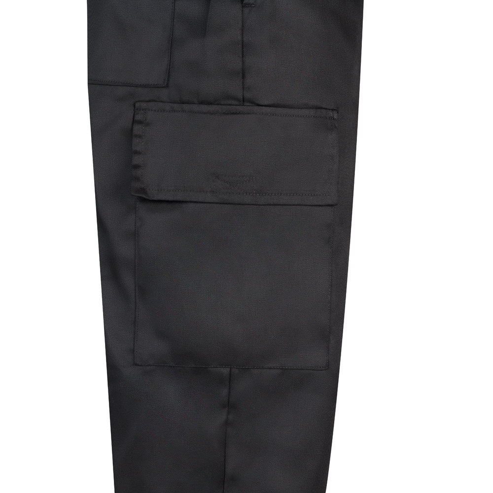 VL AINE. Pantalón multibolsillos de sarga (190g/m²), en algodón (20%) y poliéster (80%)