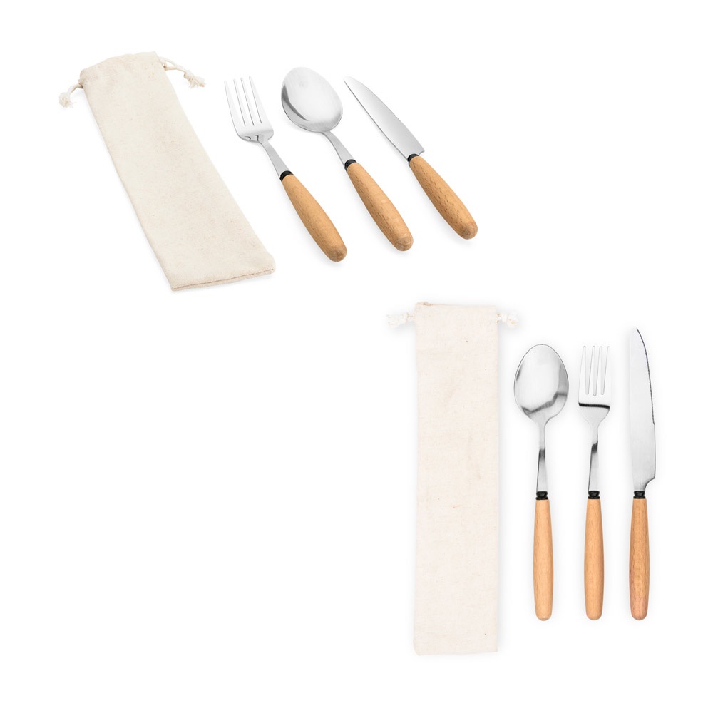 BOULUD. Juego de 3 piezas en madera de acacia