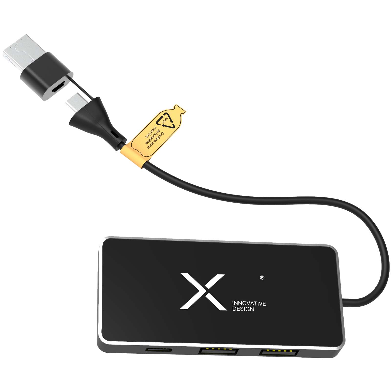 Hub USB 8 en 1 con doble entrada y 6 puertos SCX.design H20
