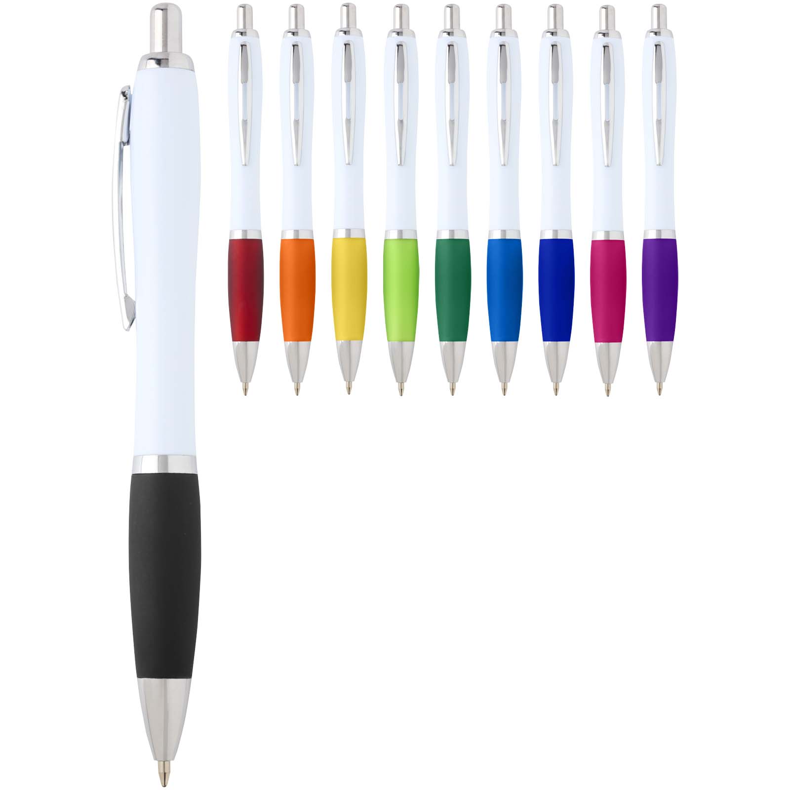 Bolígrafo de plástico reciclado Nash (tinta negra)