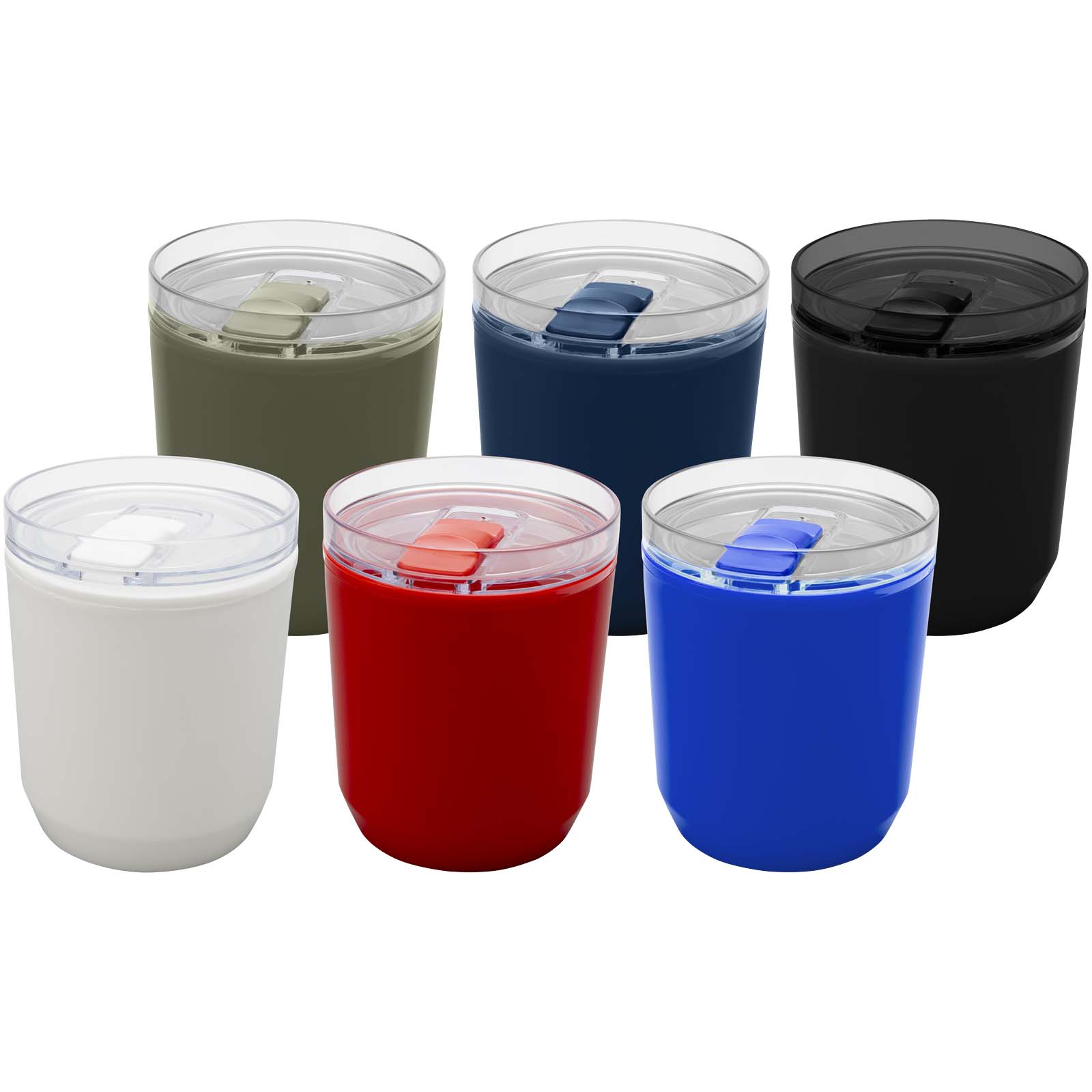 Vaso de doble pared de plástico reciclado de 180 ml Hudson