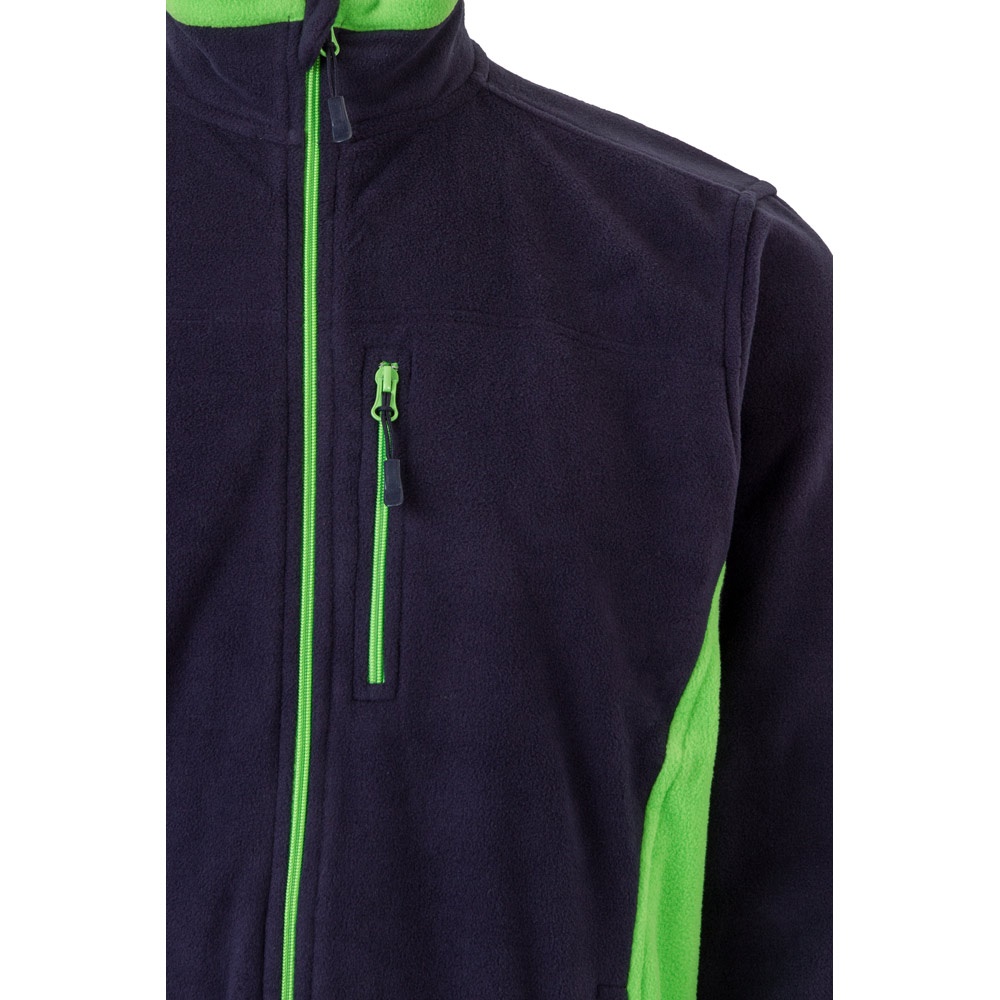 VL GERAS. Chaqueta polar bicolor (220g/m²) en poliéster (100%)