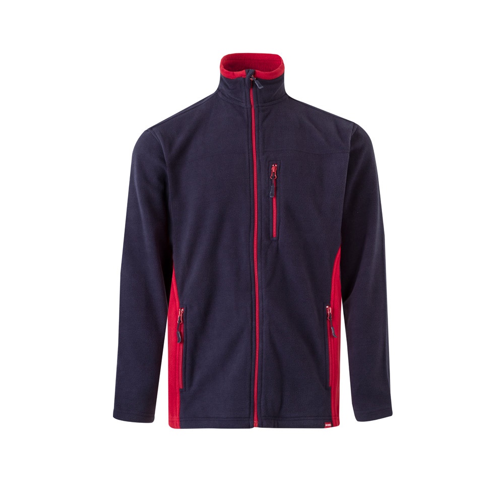 VL GERAS. Chaqueta polar bicolor (220g/m²) en poliéster (100%)