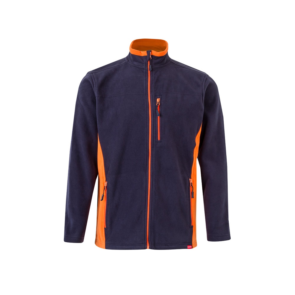 VL GERAS. Chaqueta polar bicolor (220g/m²) en poliéster (100%)