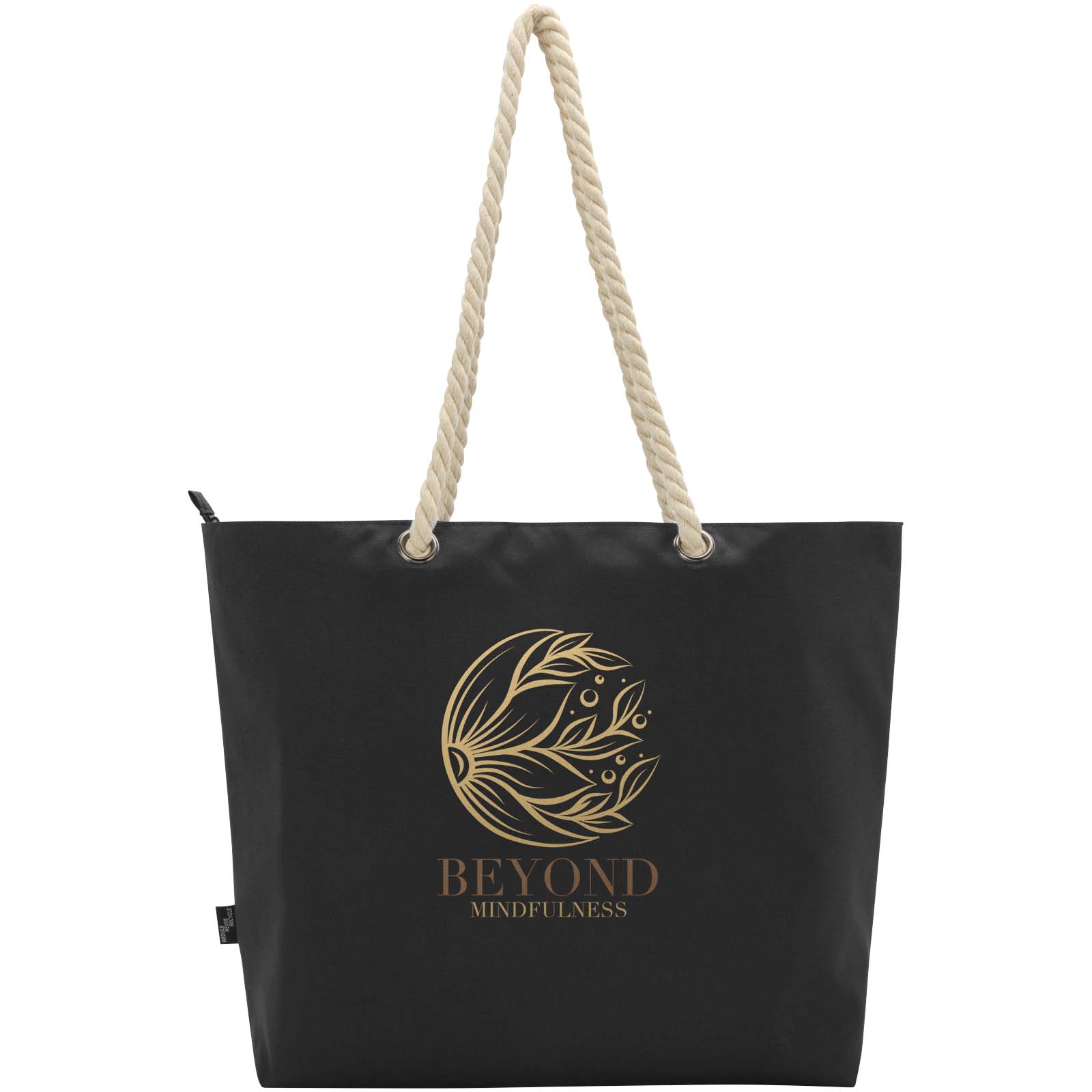 Bolsa de playa refrigeradora de material reciclado GRS con asas de cuerda Panama 23L