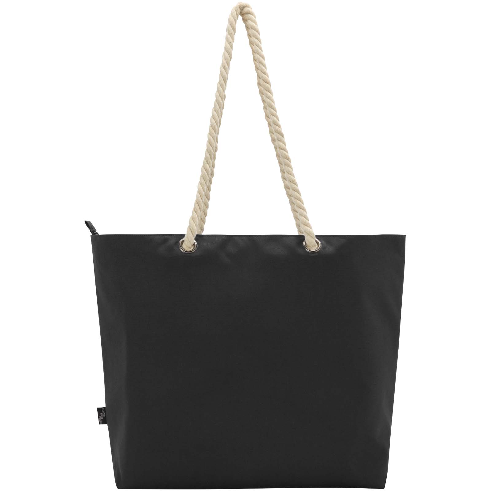 Bolsa de playa refrigeradora de material reciclado GRS con asas de cuerda Panama 23L