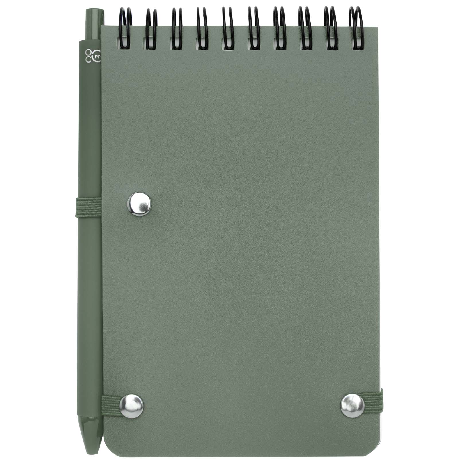 Libreta de tapa dura A6 de plástico procedente del océano con bolígrafo Thalaasa (tinta negra)