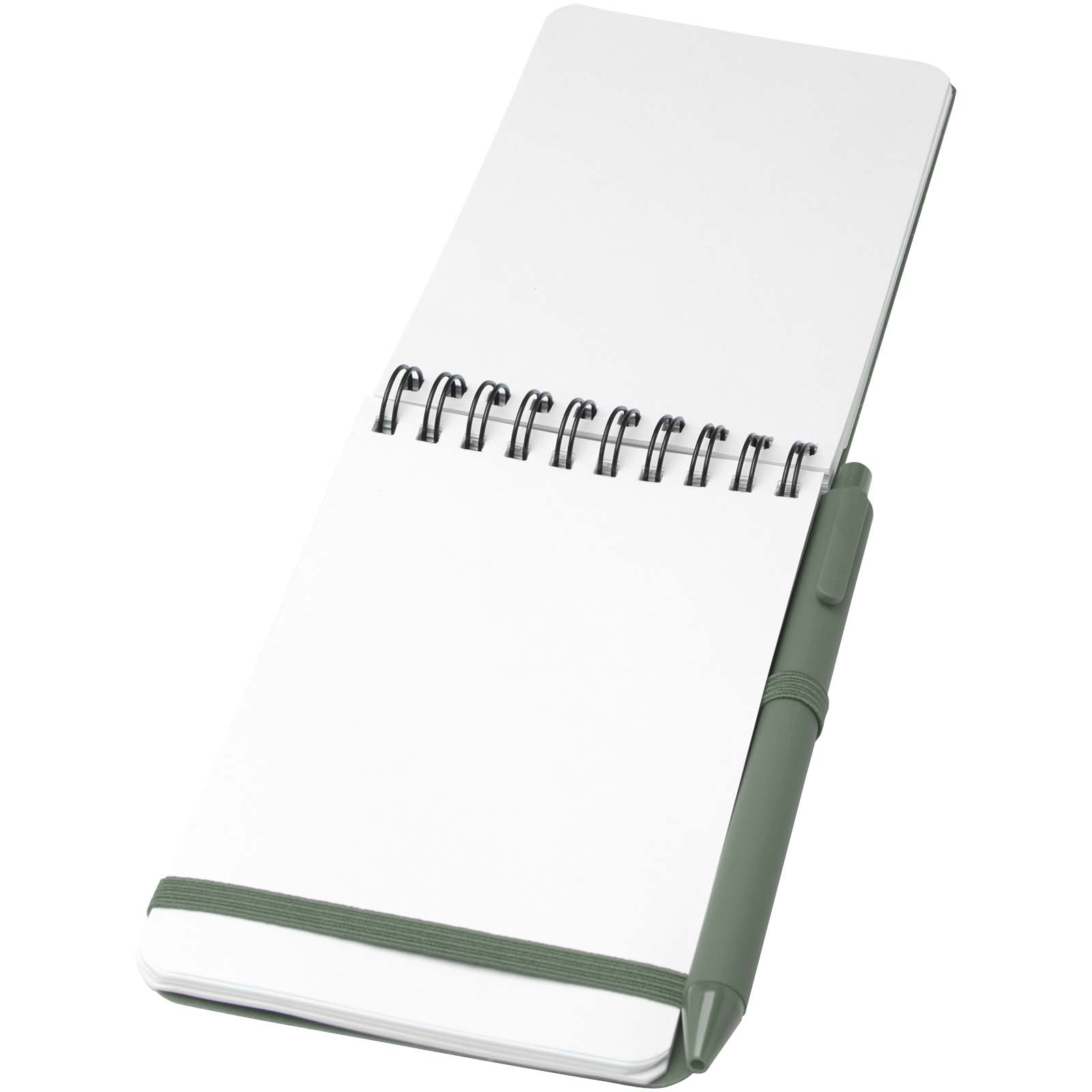 Libreta de tapa dura A6 de plástico procedente del océano con bolígrafo Thalaasa (tinta negra)