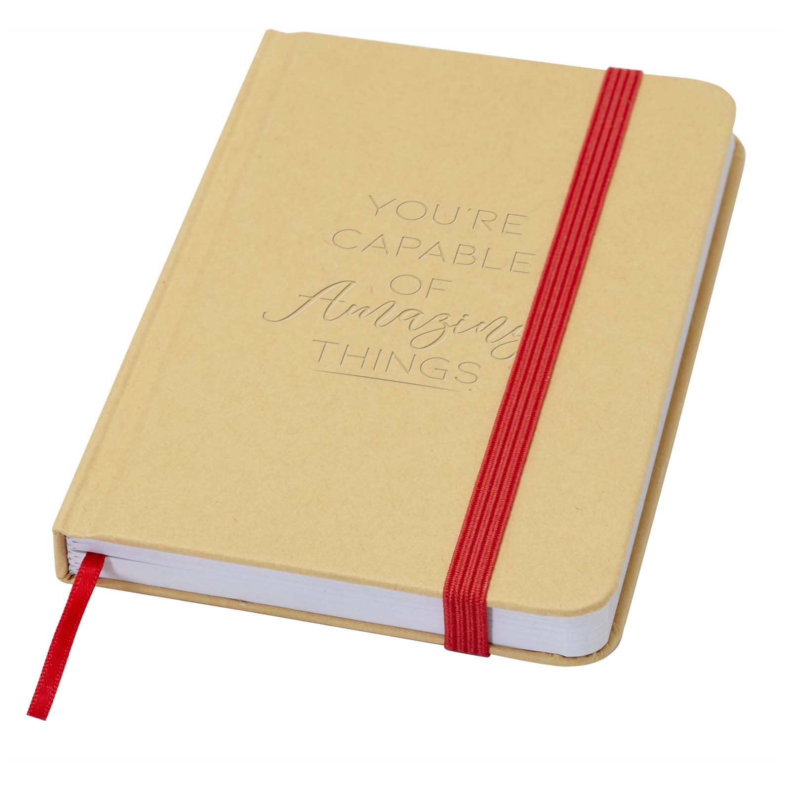 Libreta de tapa dura A6 de material reciclado con páginas lisas Reed