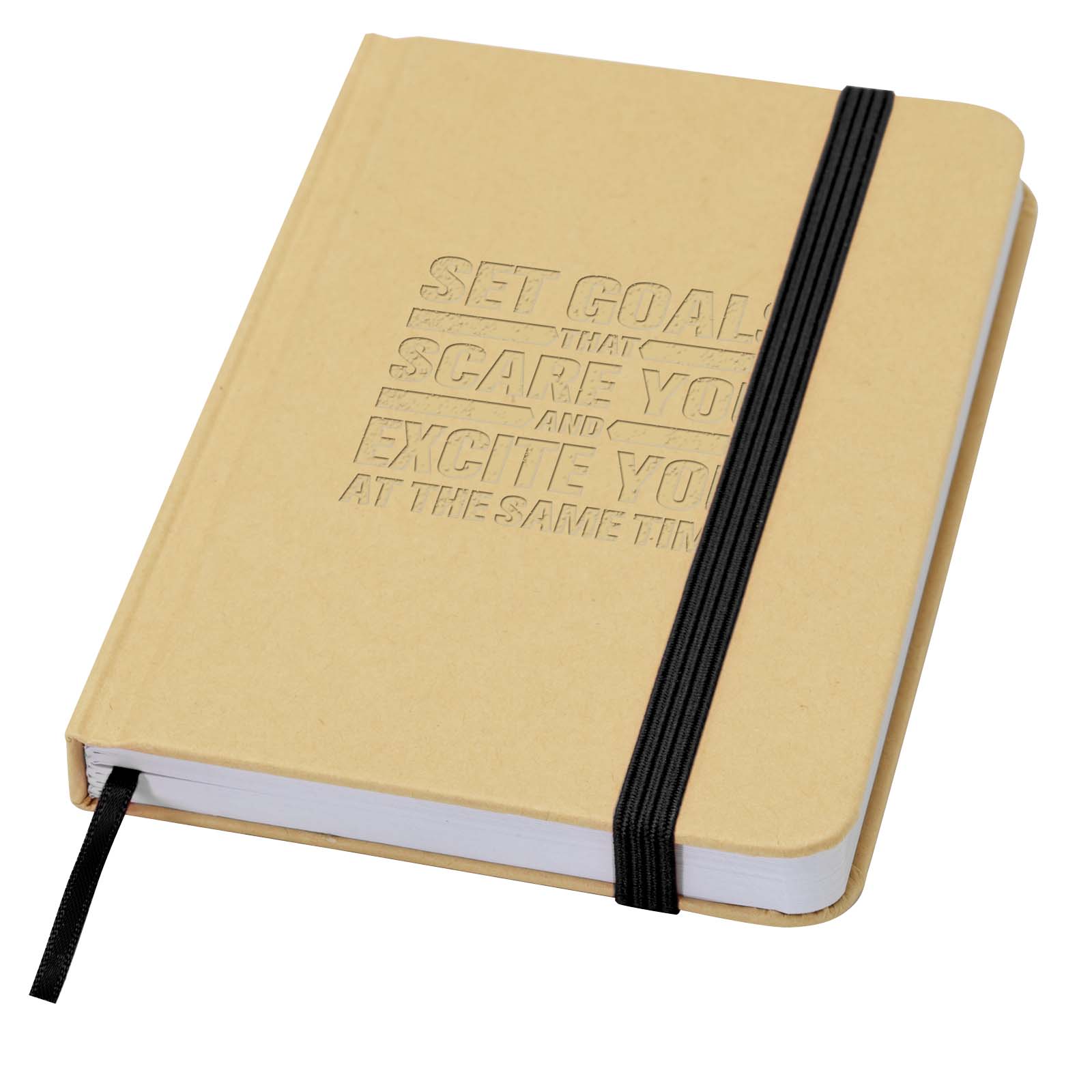 Libreta de tapa dura A6 de material reciclado con páginas lisas Reed