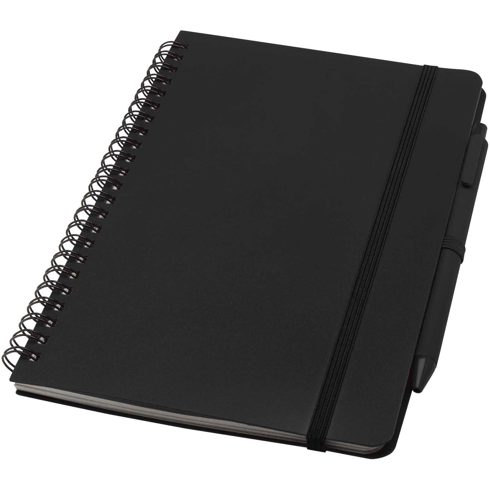 Libreta de tapa dura A5 de plástico procedente del océano con bolígrafo Thalaasa (tinta negra)