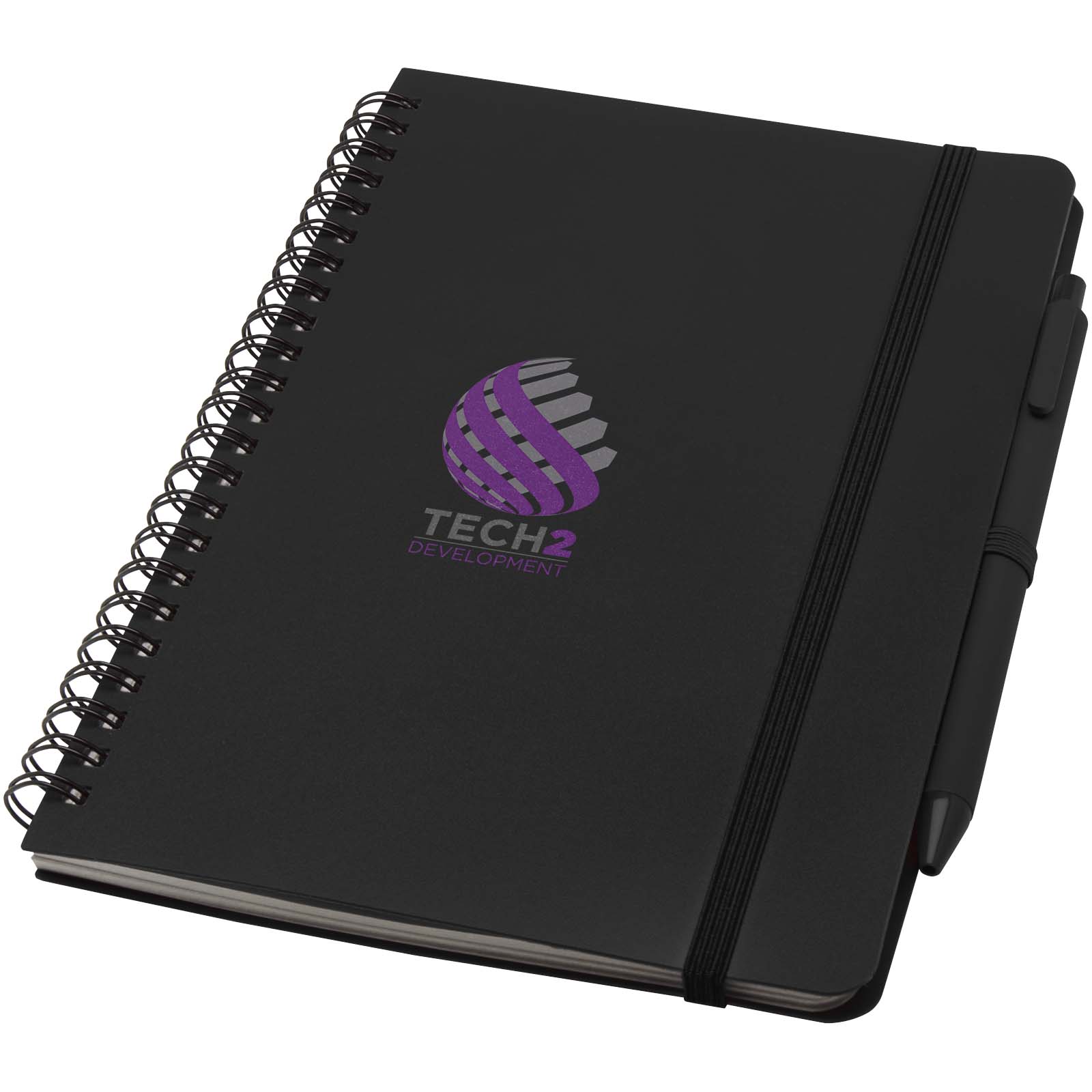 Libreta de tapa dura A5 de plástico procedente del océano con bolígrafo Thalaasa (tinta negra)