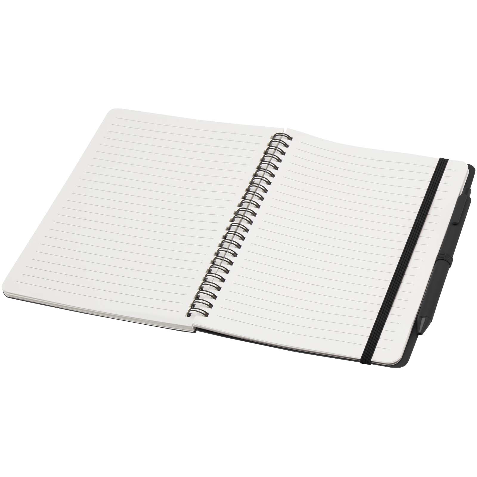 Libreta de tapa dura A5 de plástico procedente del océano con bolígrafo Thalaasa (tinta negra)