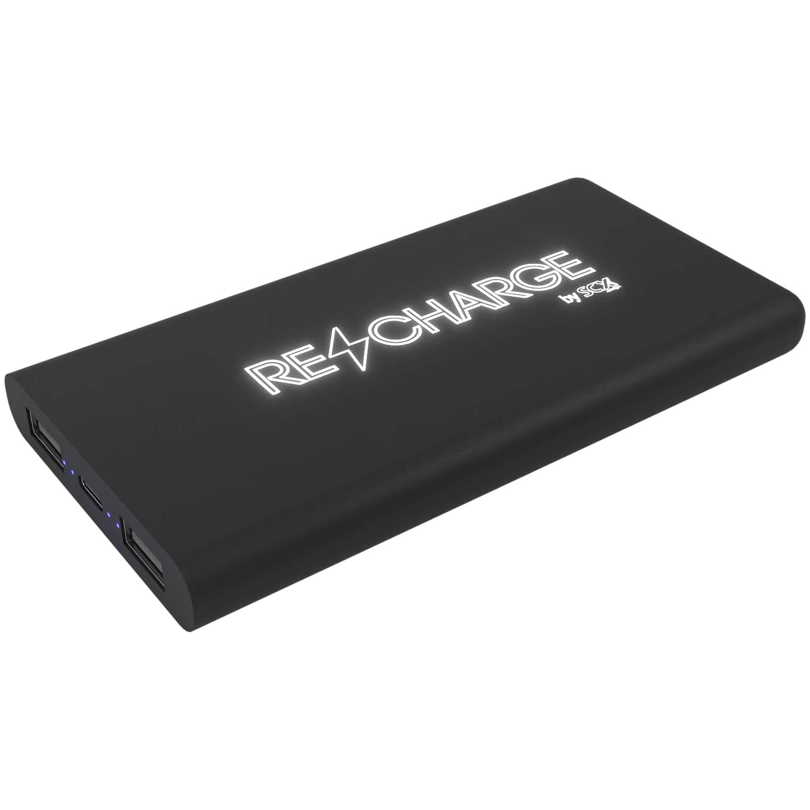 Batería externa inalámbrica de caucho luminosa de 10 000 mAh SCX.design P40