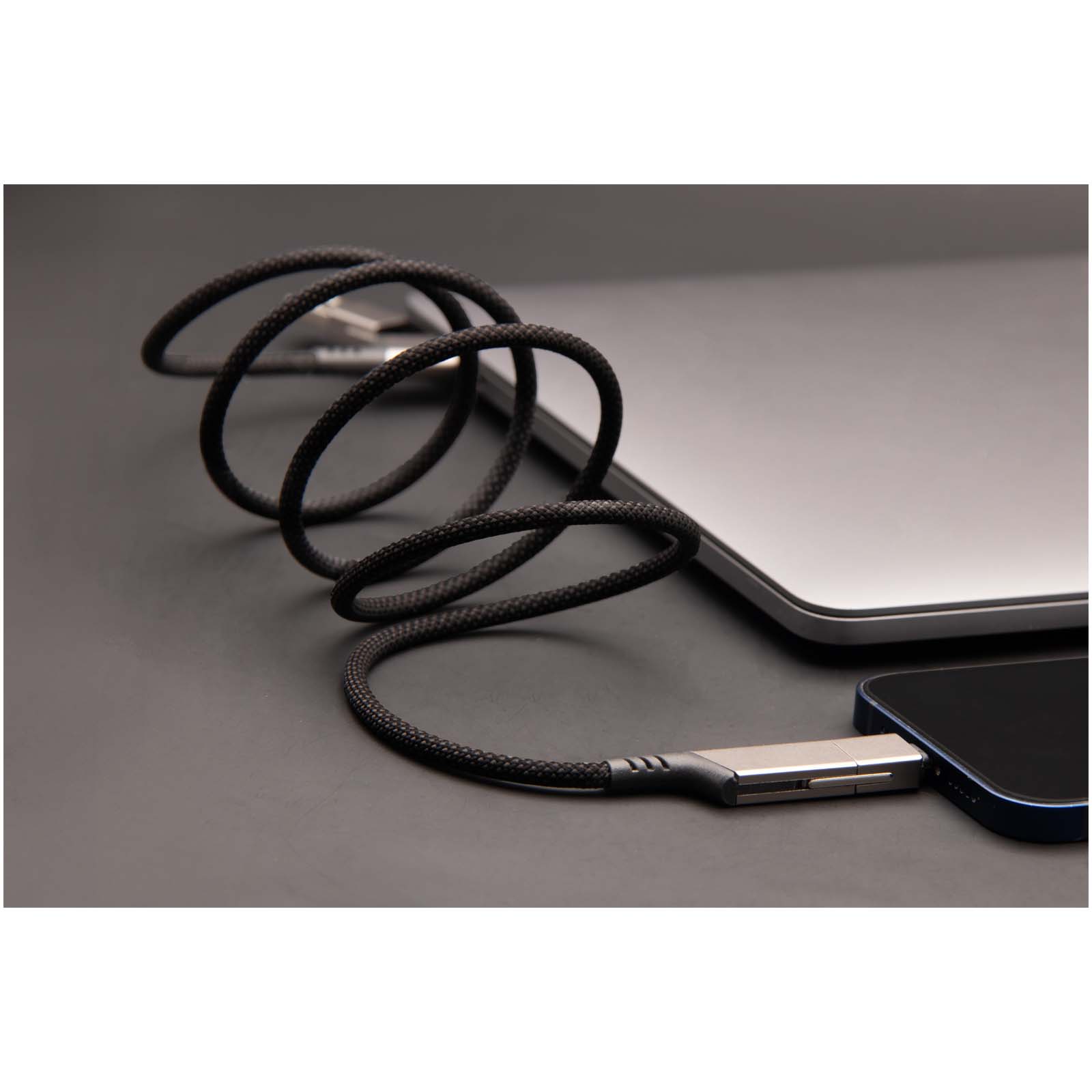 Cable de carga magnética ultrarrápida de 100 W 4 en 1 de rPET SCX.design C52