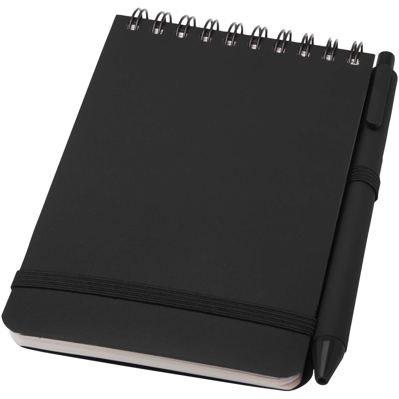 Libreta de tapa dura A6 de plástico procedente del océano con bolígrafo Thalaasa (tinta negra)