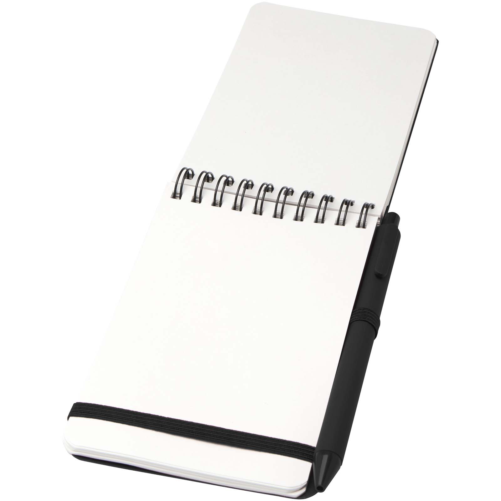 Libreta de tapa dura A6 de plástico procedente del océano con bolígrafo Thalaasa (tinta negra)