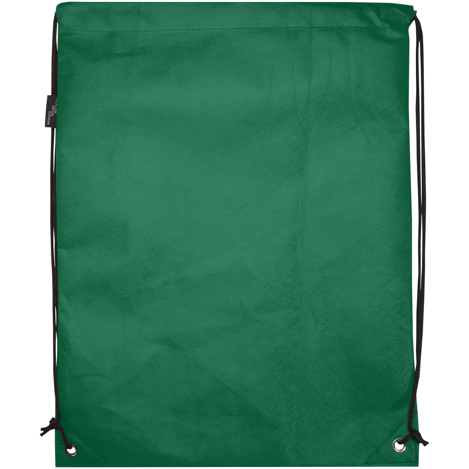 Bolsa de tela sin tejer de material reciclado GRS con cordón de 5 l Evergreen