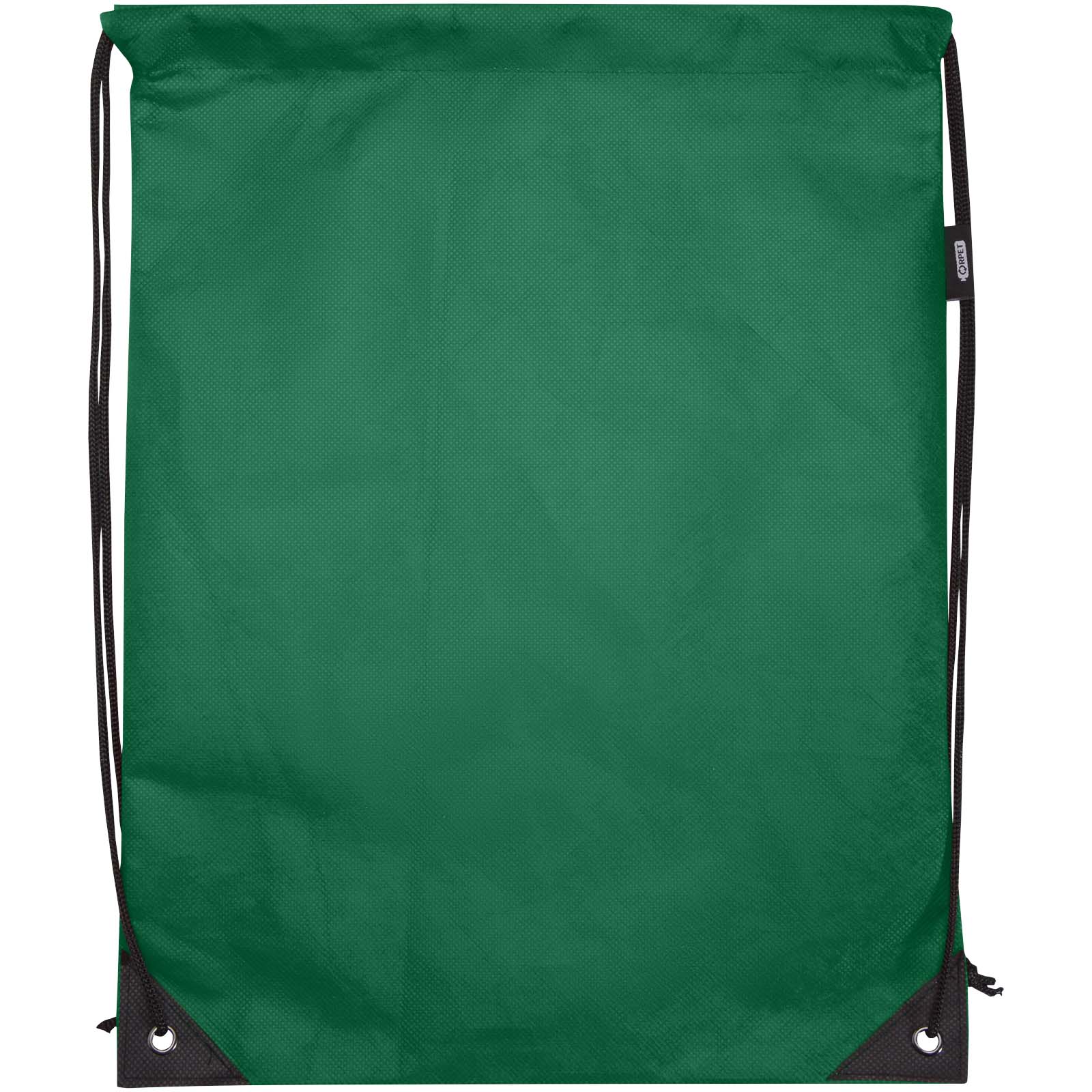 Bolsa de tela sin tejer de material reciclado GRS con cordón de 5 l Evergreen