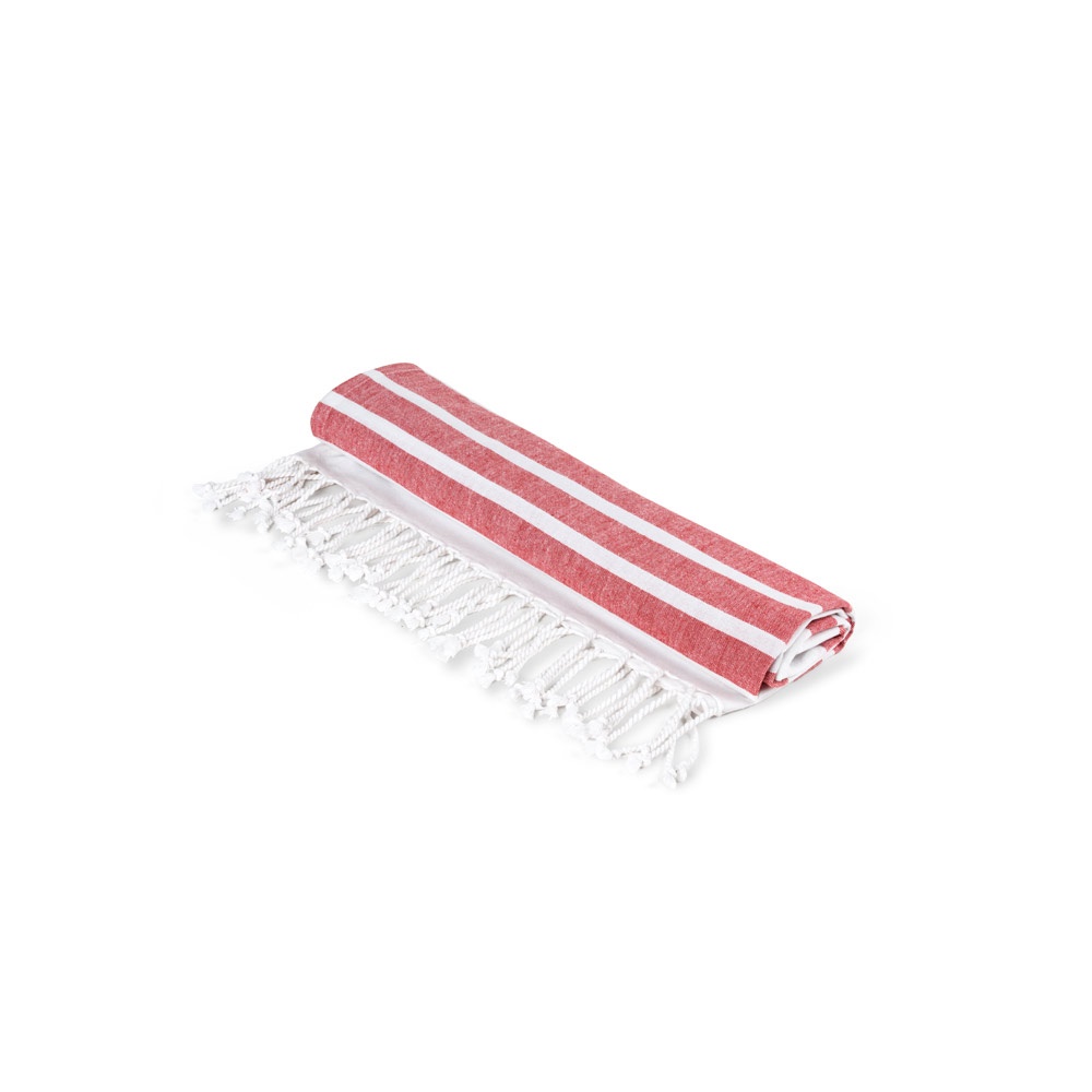 SARDENHA. Toalla de playa de algodón (70% reciclado) y poliéster (30% reciclado) (180 g/m²)