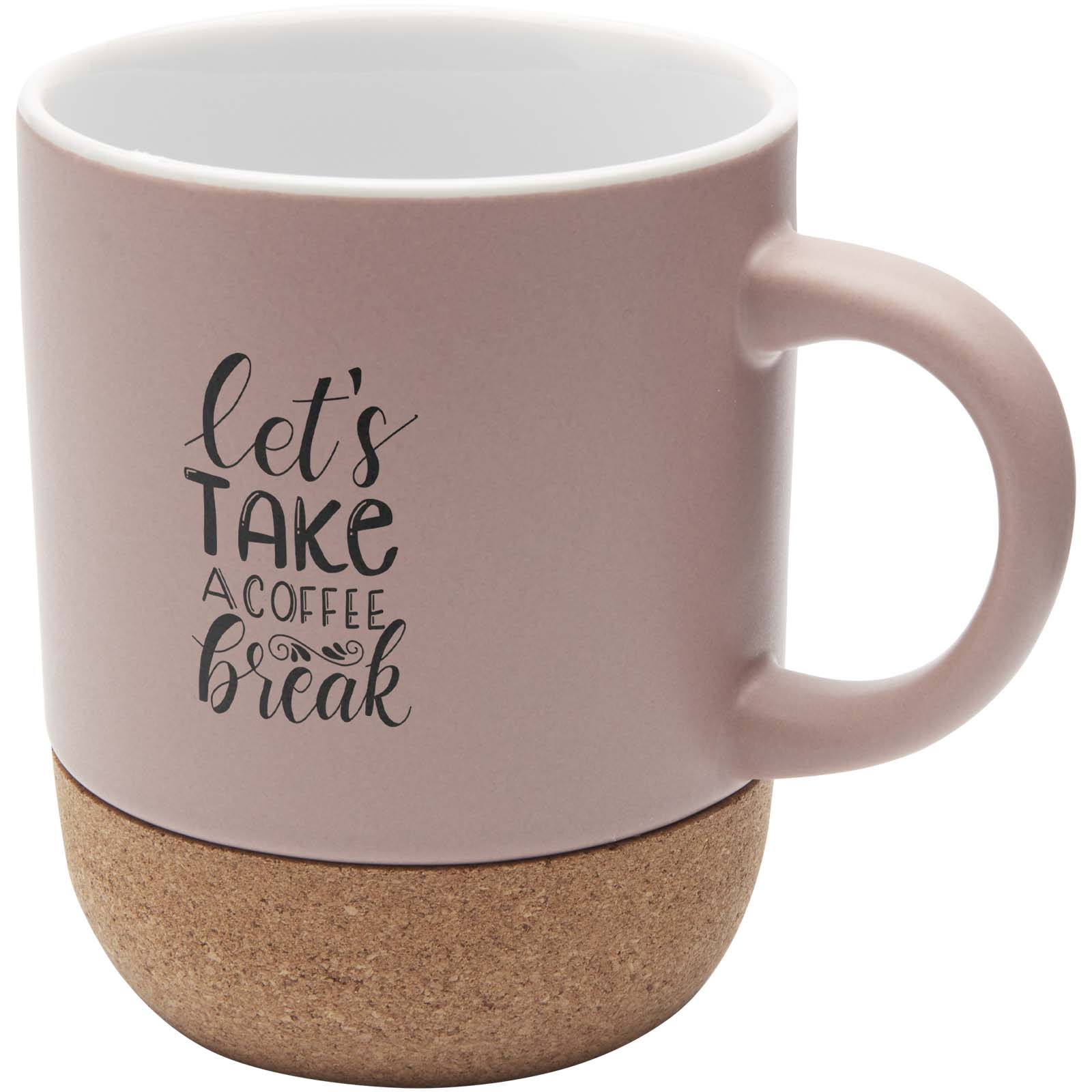 Taza de cerámica de 300 ml con detalles de corcho y acabado mate Billie