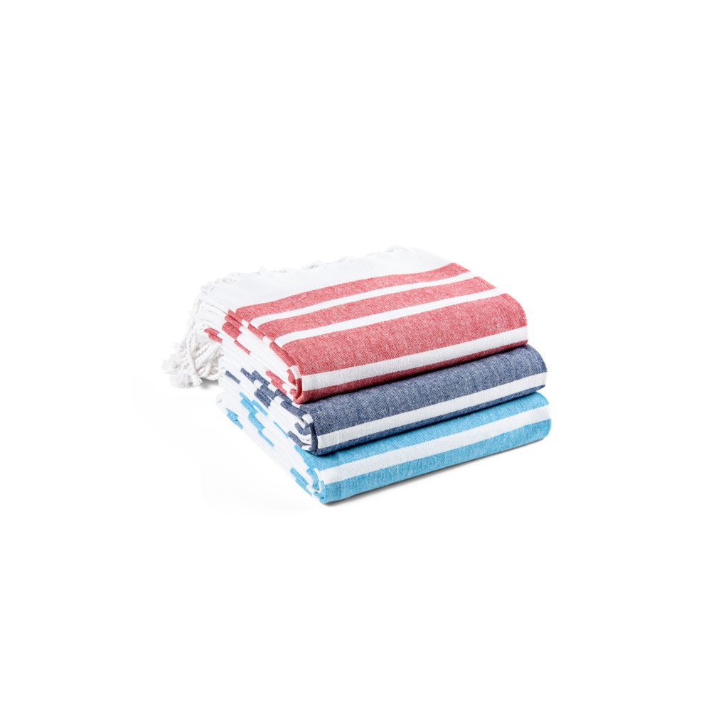 SARDENHA. Toalla de playa de algodón (70% reciclado) y poliéster (30% reciclado) (180 g/m²)