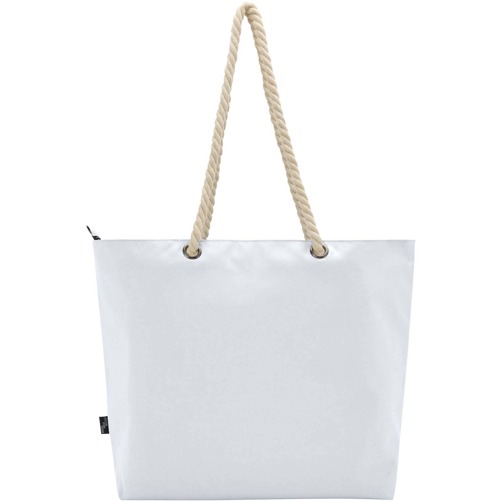 Bolsa de playa refrigeradora de material reciclado GRS con asas de cuerda Panama 23L