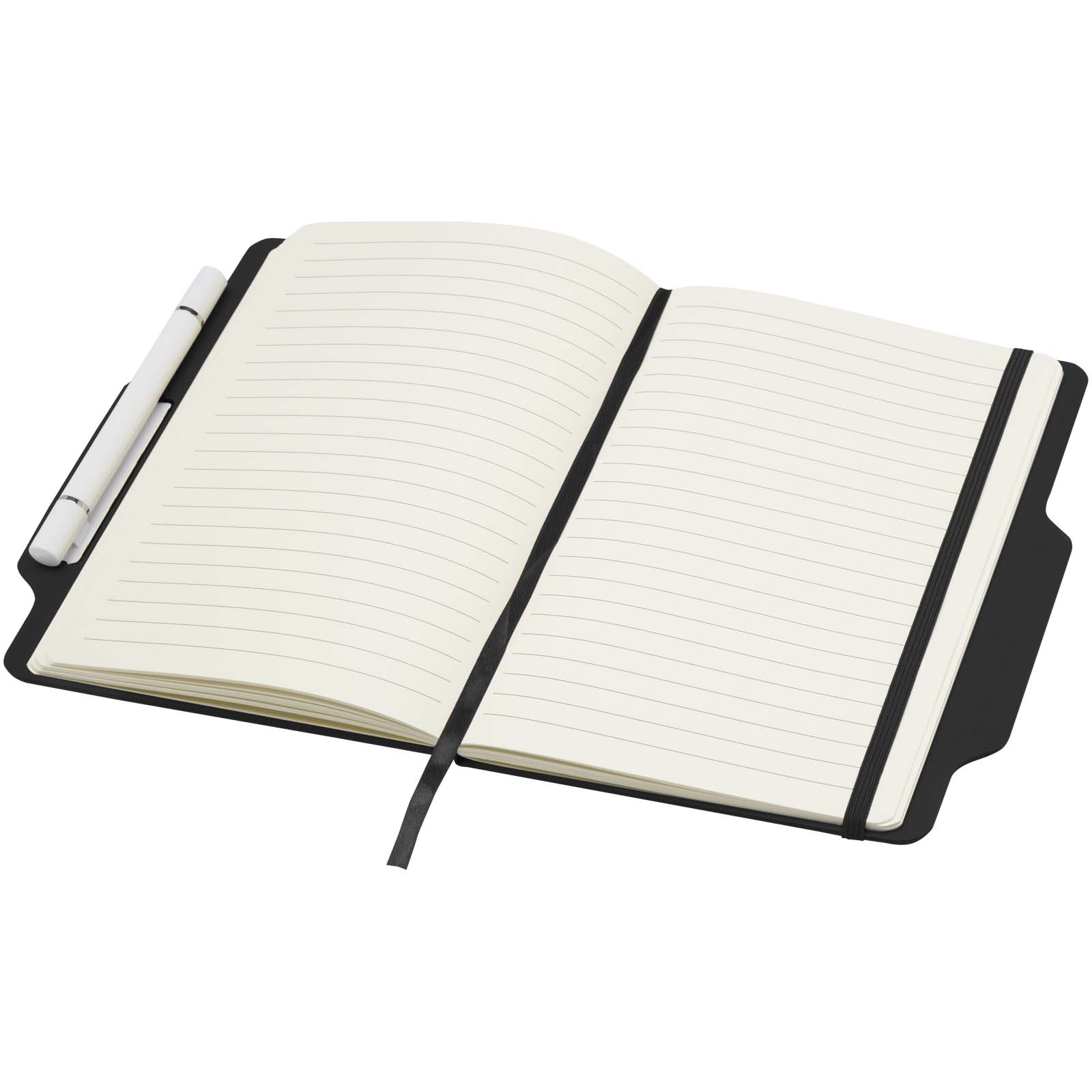 Libreta de tapa dura A5 con combinación de bolígrafo y lápiz Nexus (tinta negra)
