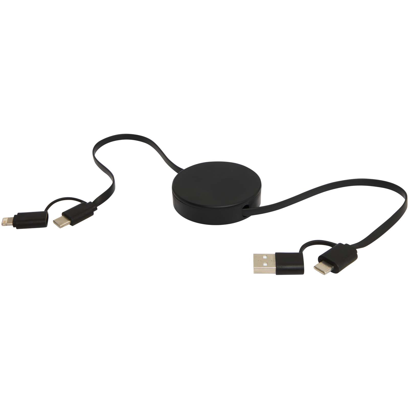 Cable retráctil 5 en 1 de plástico reciclado de 90 cm para sincronización de datos y carga rápida de 40 W Citala