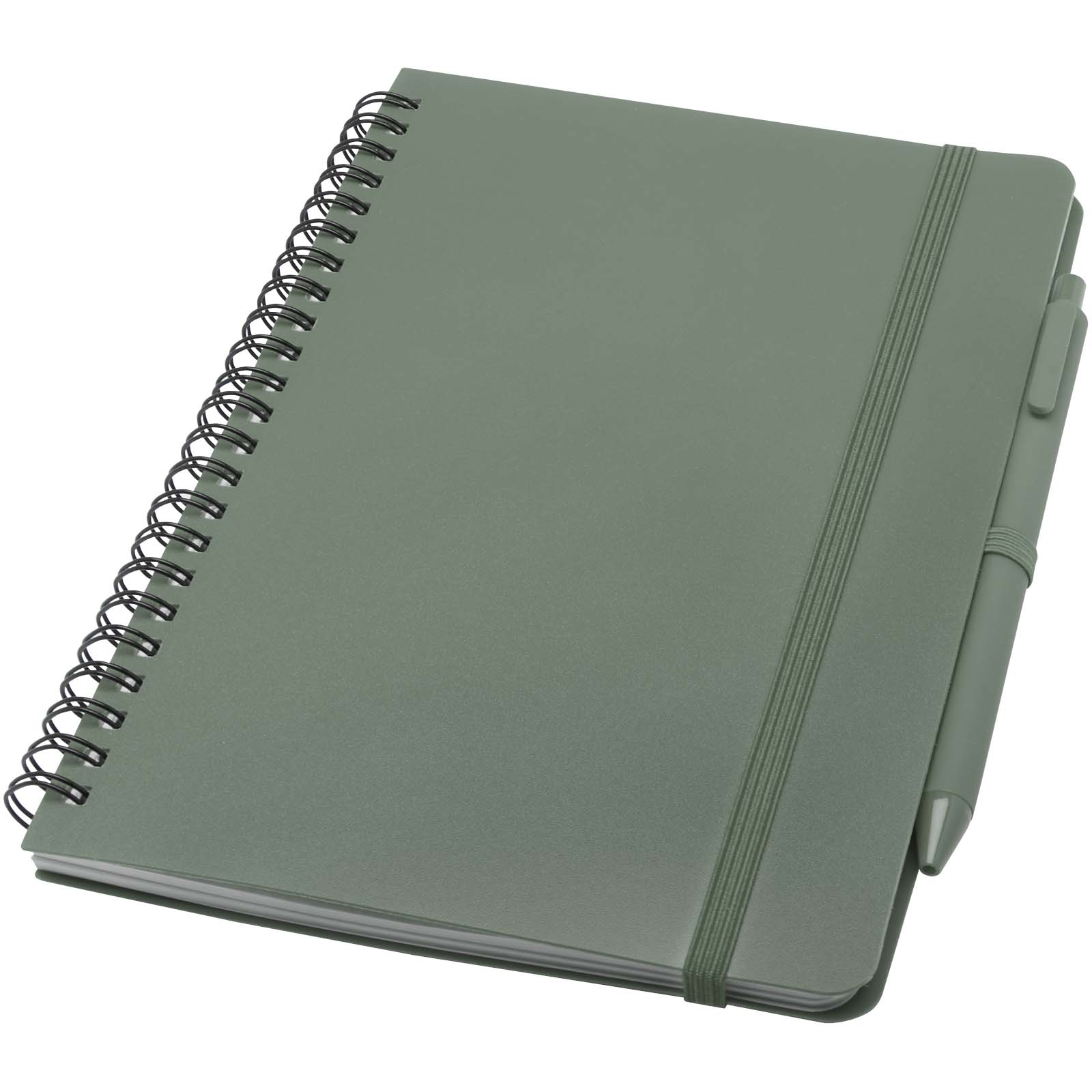 Libreta de tapa dura A5 de plástico procedente del océano con bolígrafo Thalaasa (tinta negra)
