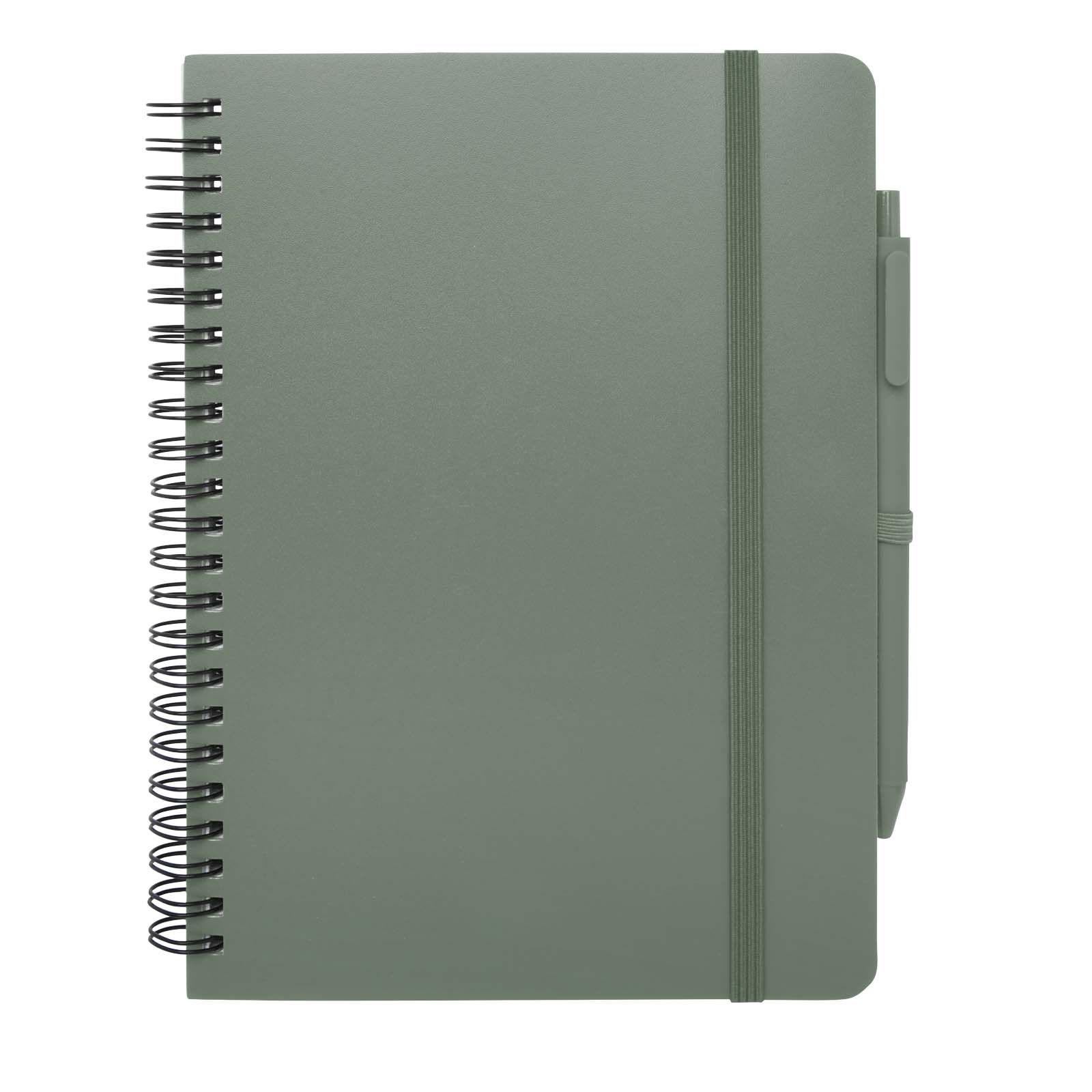 Libreta de tapa dura A5 de plástico procedente del océano con bolígrafo Thalaasa (tinta negra)