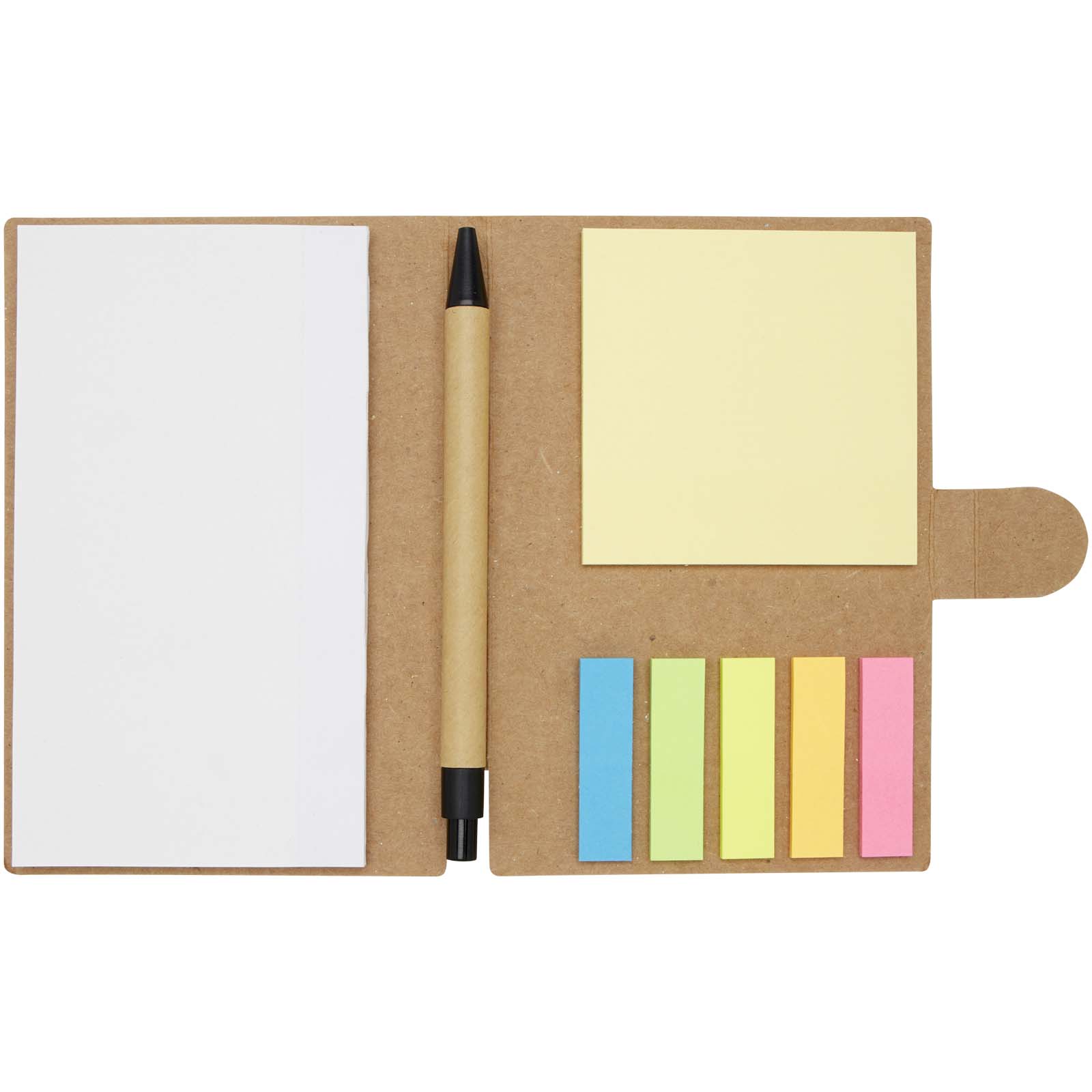Libreta con notas adhesivas con bolígrafo Swift (tinta negra)