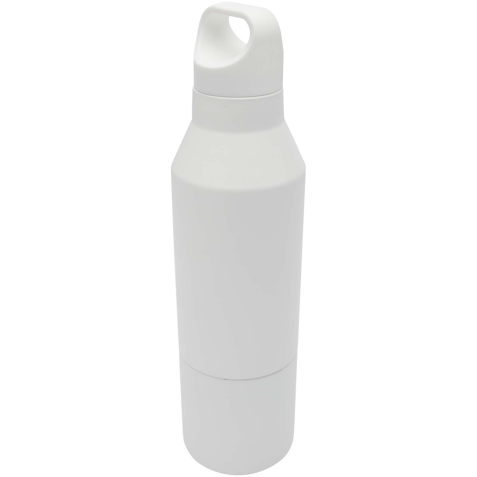 Botella isotérmica de acero inoxidable reciclado de 600 ml con certificado RCS y vaso de 300 ml Odessy