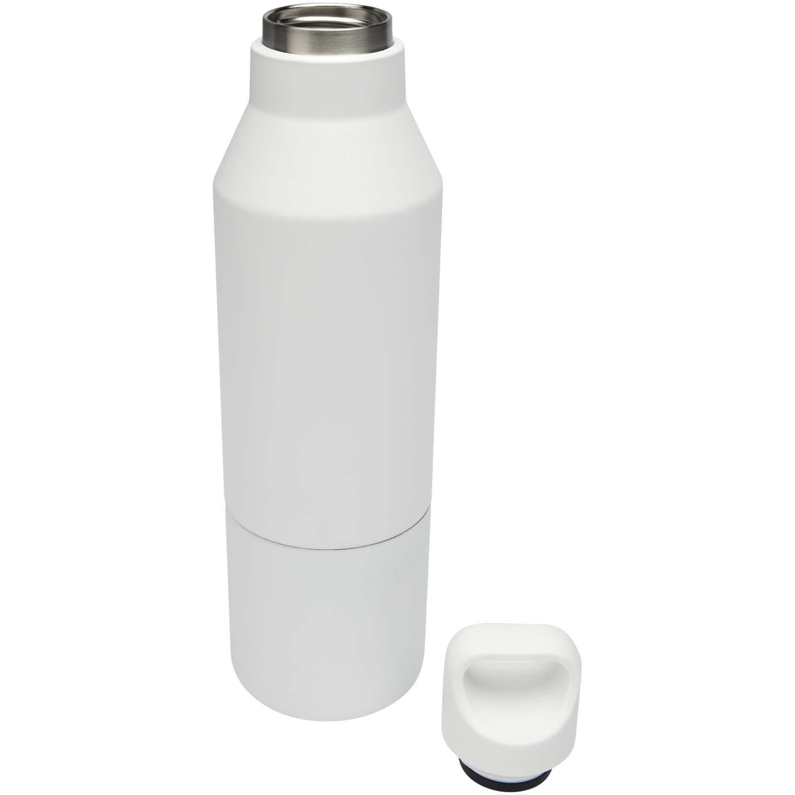 Botella isotérmica de acero inoxidable reciclado de 600 ml con certificado RCS y vaso de 300 ml Odessy
