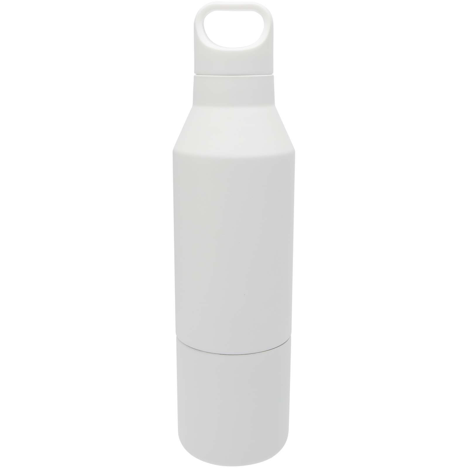 Botella isotérmica de acero inoxidable reciclado de 600 ml con certificado RCS y vaso de 300 ml Odessy