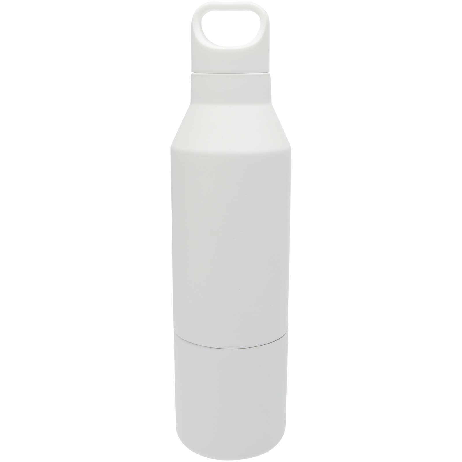 Botella isotérmica de acero inoxidable reciclado de 600 ml con certificado RCS y vaso de 300 ml Odessy