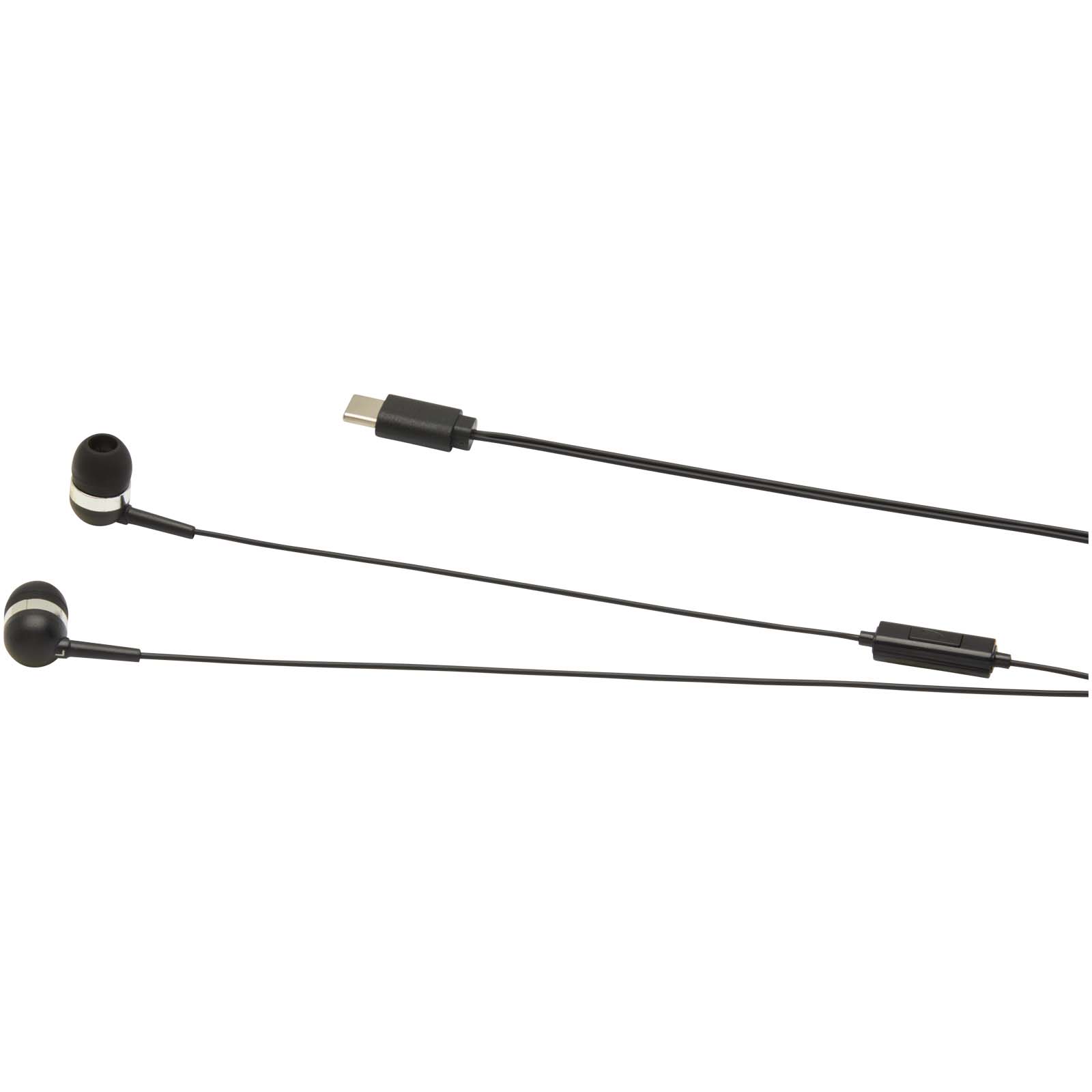 Auriculares tipo C con cable y caja de plástico reciclado Baekdu
