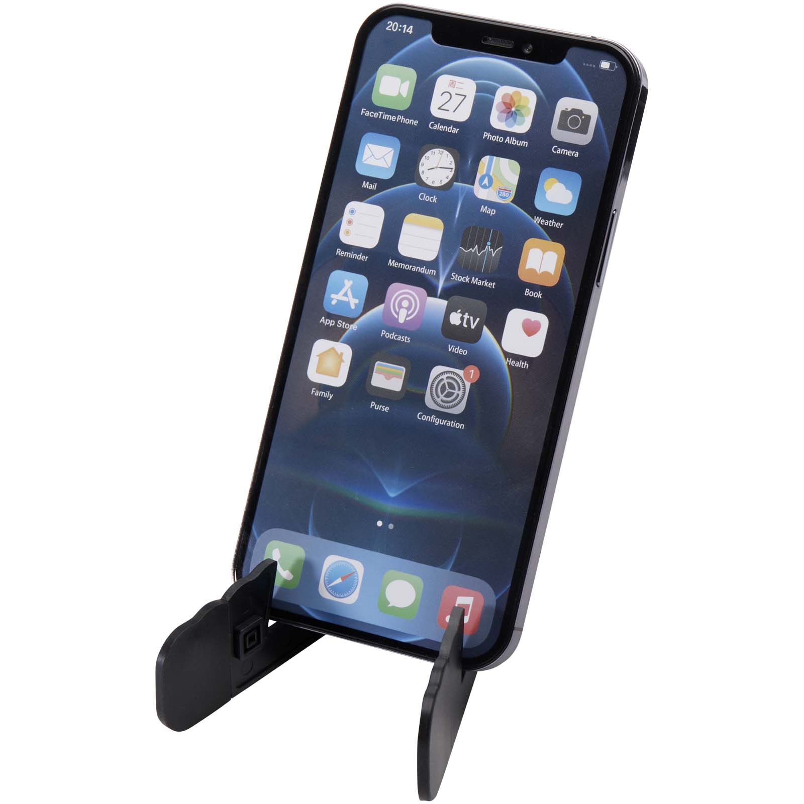 Soporte plegable de plástico reciclado para tableta y teléfono Buna