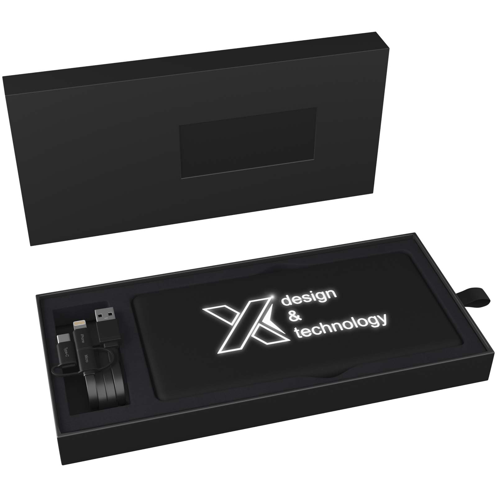 SCX.design P30 8000 mAh bateria solar externa retroiluminada