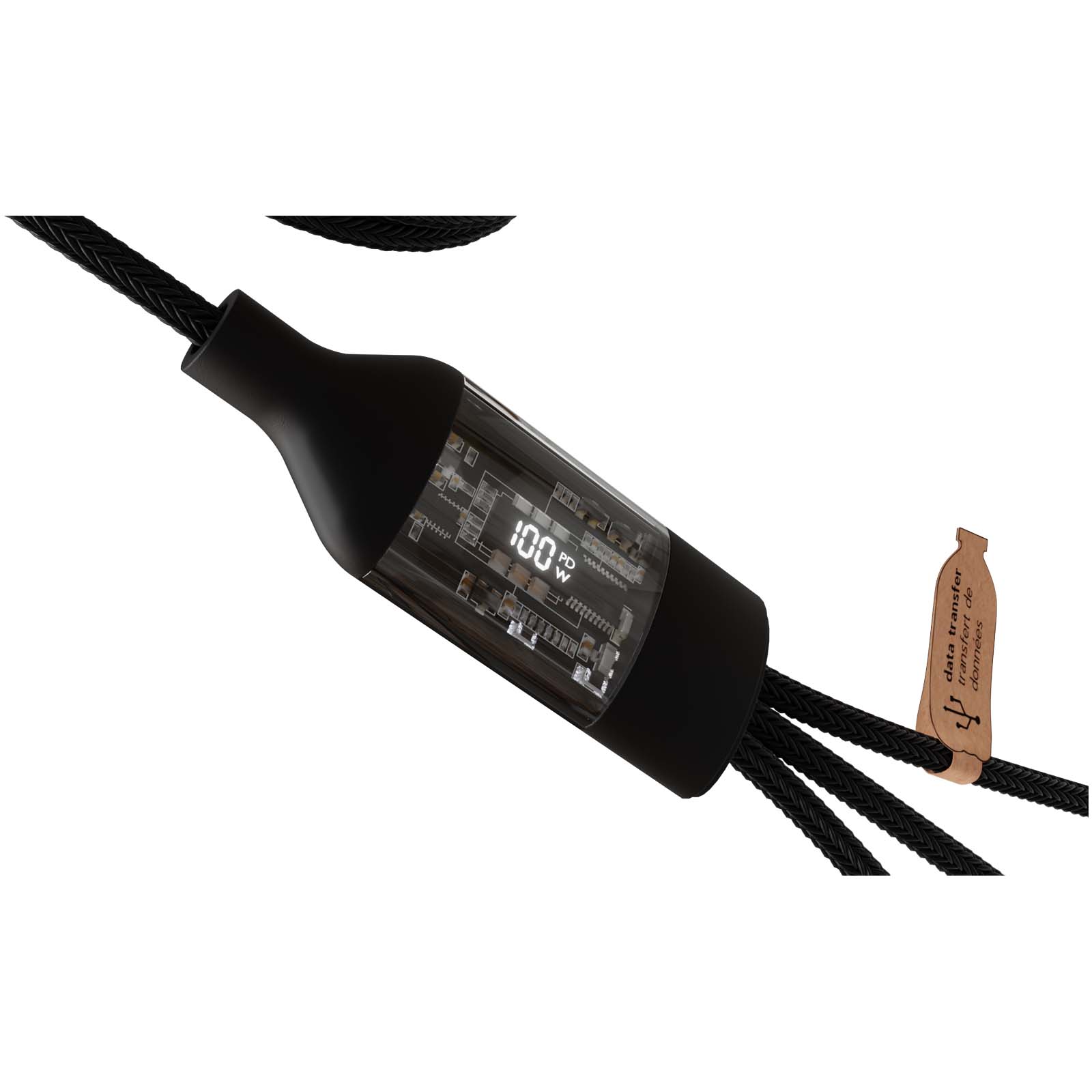 Cable de carga rápida 5 en 1 de 100 W/5 A con pantalla digital SCX.design C50