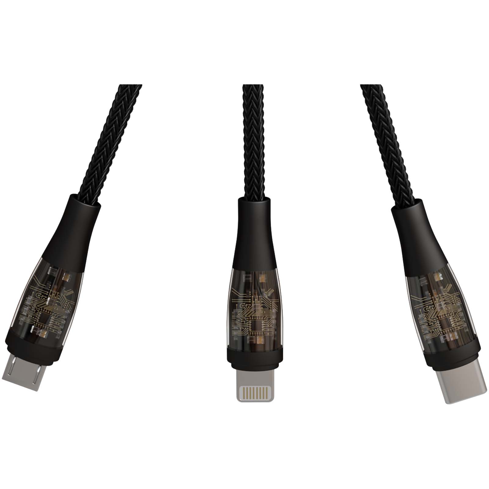 Cable de carga rápida 5 en 1 de 100 W/5 A con pantalla digital SCX.design C50