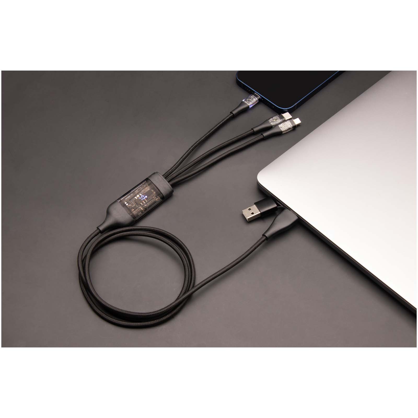 Cable de carga rápida 5 en 1 de 100 W/5 A con pantalla digital SCX.design C50