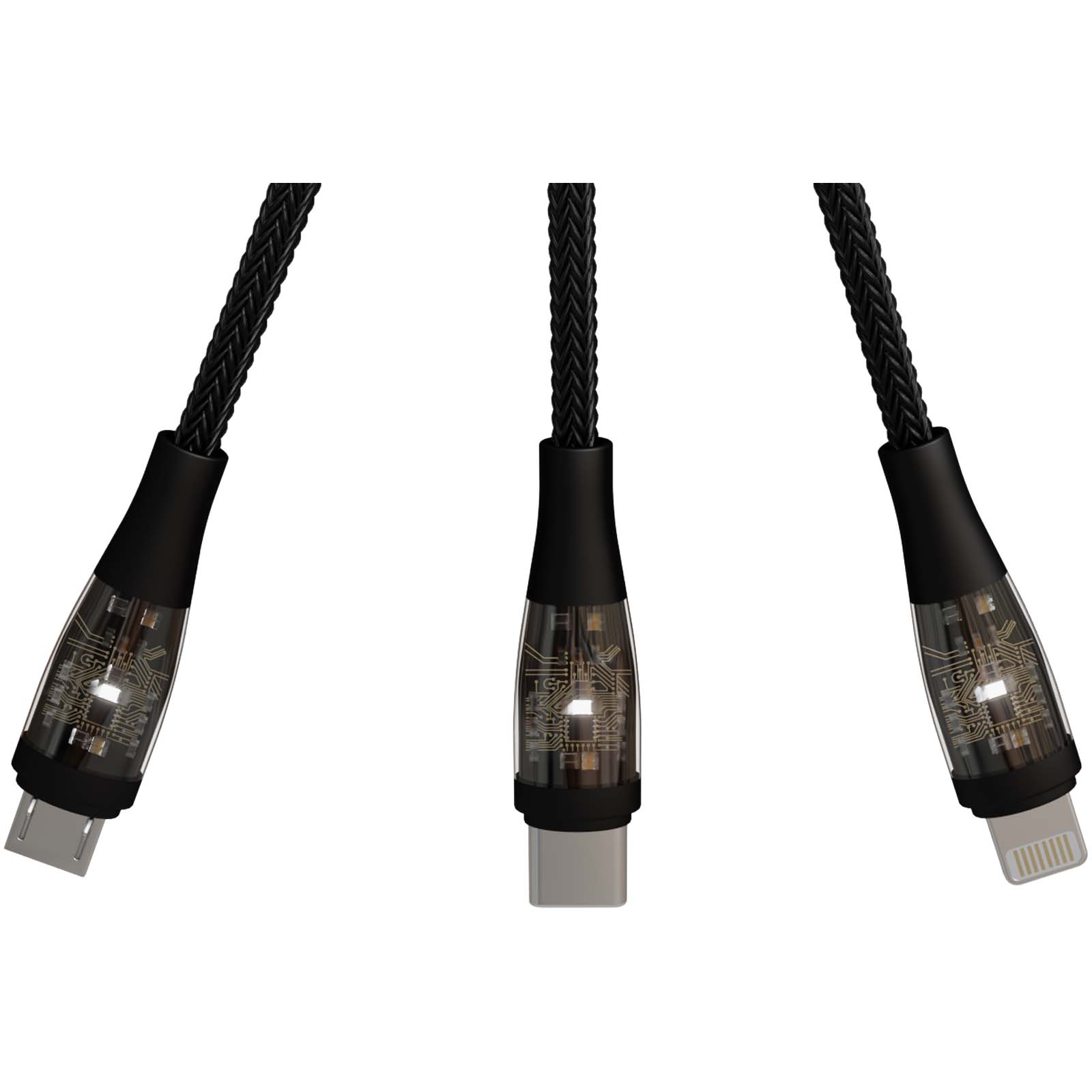 Cable de carga rápida 5 en 1 de 100 W/5 A con pantalla digital SCX.design C50