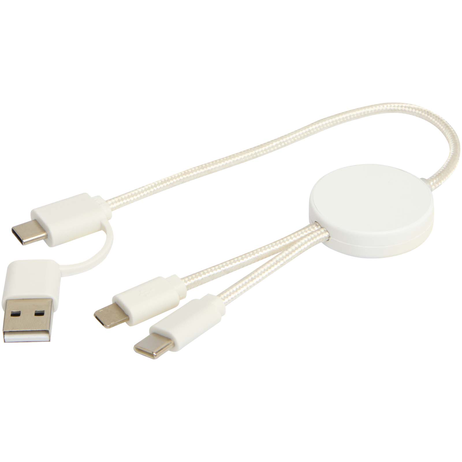 Cable 5 en 1 de plástico reciclado de 30 cm para sincronización de datos y carga rápida de 27 W Citala