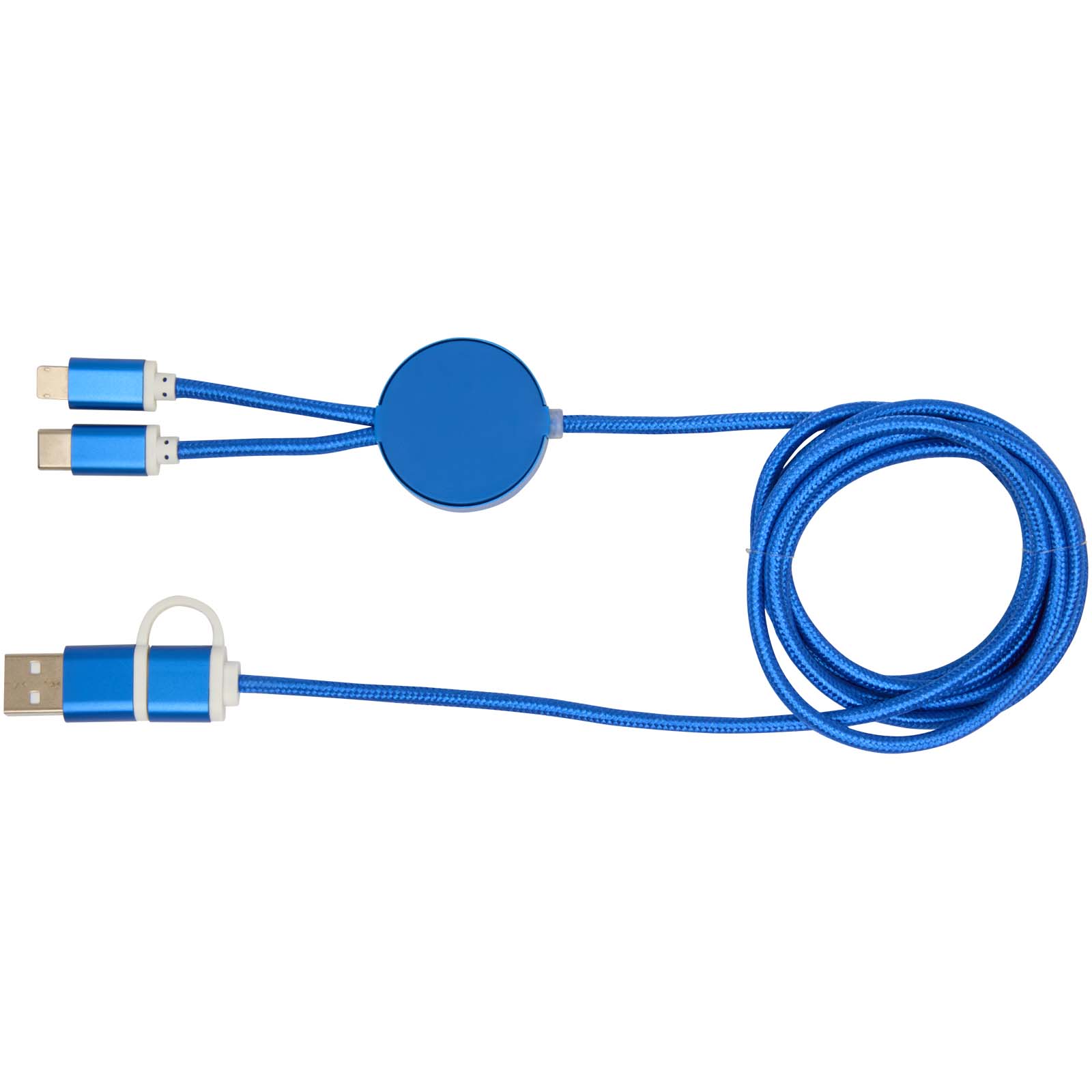 Cable 5 en 1 de aluminio y plástico reciclado de 150 cm para sincronización de datos y carga rápida de 27 W Alasia