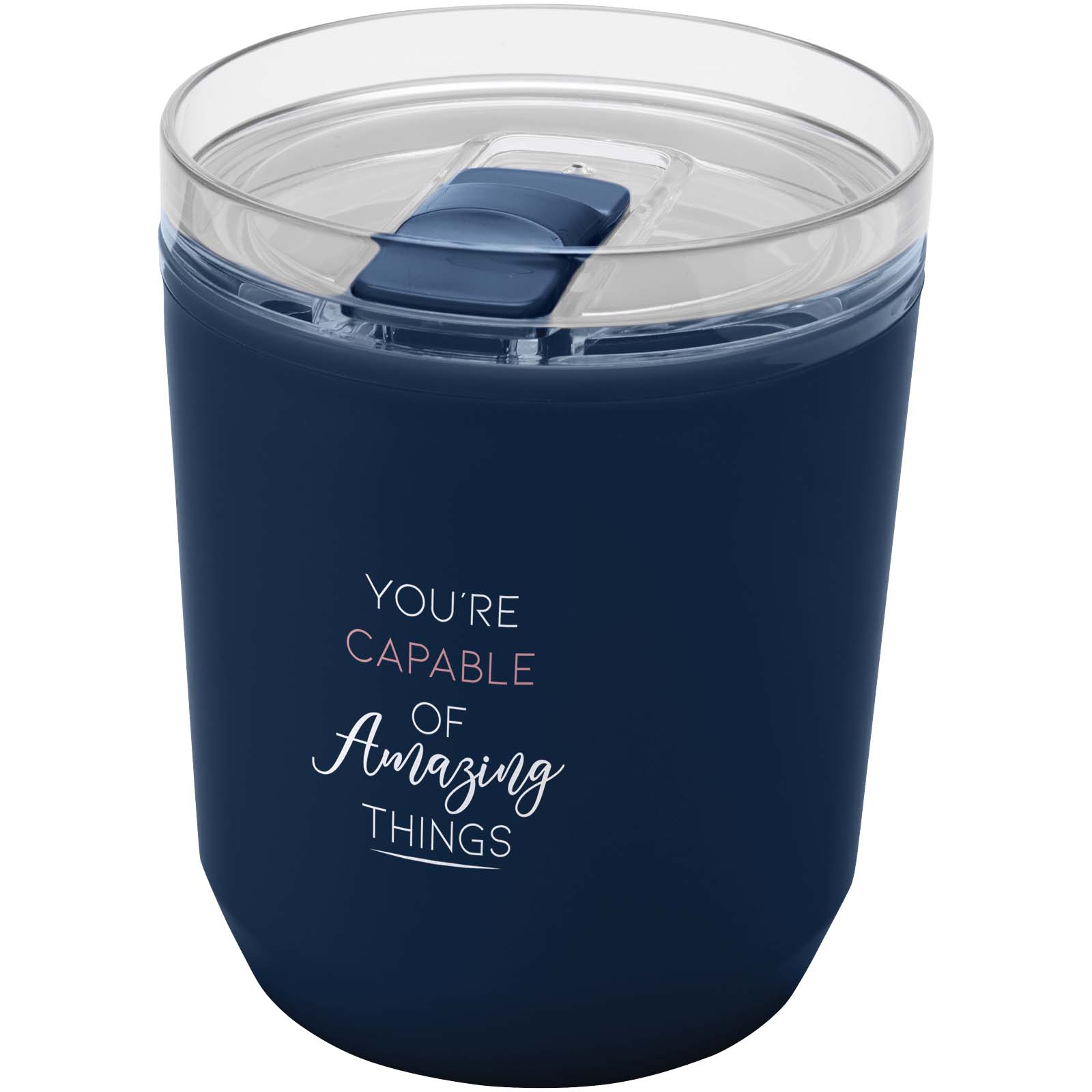 Vaso de doble pared de plástico reciclado de 180 ml Hudson